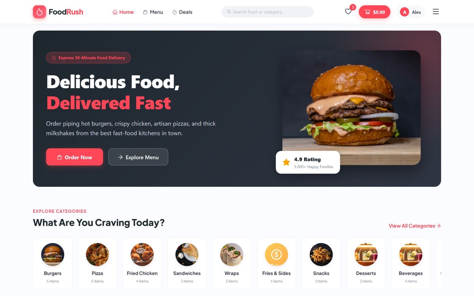 FoodRush screen